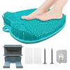 Shower Foot Scrubber Foot Massager With Non Slip Suction Cups Bend free Foot Cleaner Mat for Foot Care Massage Clean