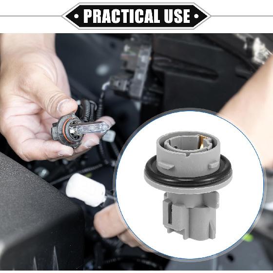 2 Pcs No.9007599106 Front Turn Signal Lamp Socket for Toyota Avalon 2000-2004, Durable Plastic Gray Car Lamp Socket