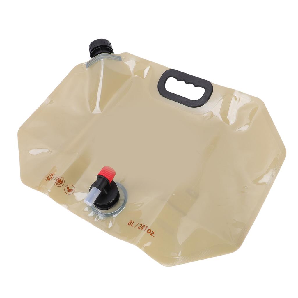 Camping Water Container PE 8L Portable Foldable Water Bag Storage Container with Faucet for Hiking Riding Outdoor Sport