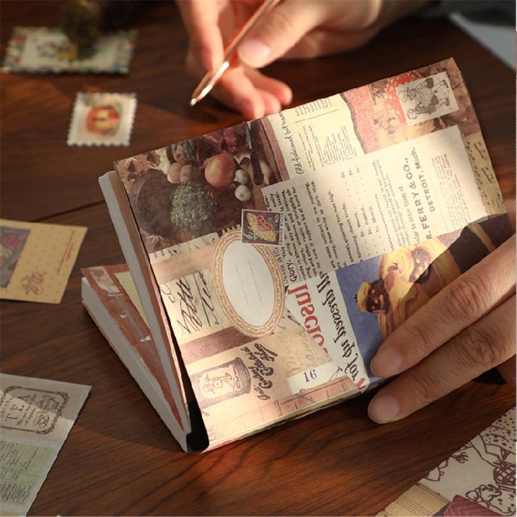 Scrapbooking Collage Junk Journal Decoration Gift Box Tape Sticker Journaling Kits Paper Frame Scrapbooking Supplies