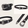 Korean Style Womens Faux Leather Belt With Alloy Buckle For Chic Office Look
