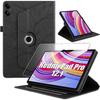 Case + Tempered Glass for Xiaomi Redmi Pad 2 Pro / Pad Pro 12.1" - Rotating PU Leather Tree Pattern Black