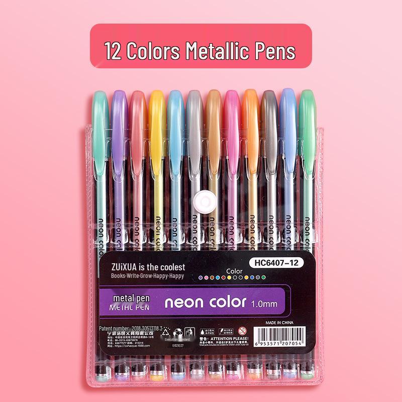 

Children s Glitter & Pastel Highlight Pens - Fluorescent Marker Set for Students