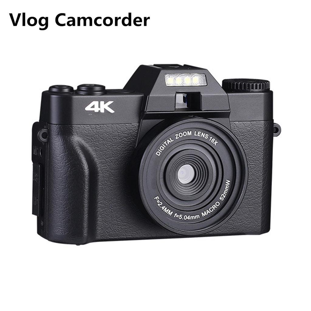 Digital Camera Video Vlog Camcorder Portable Handheld 16X Digital Zoom PX HD NightvisionS Selfie Camera for YouTube 4K