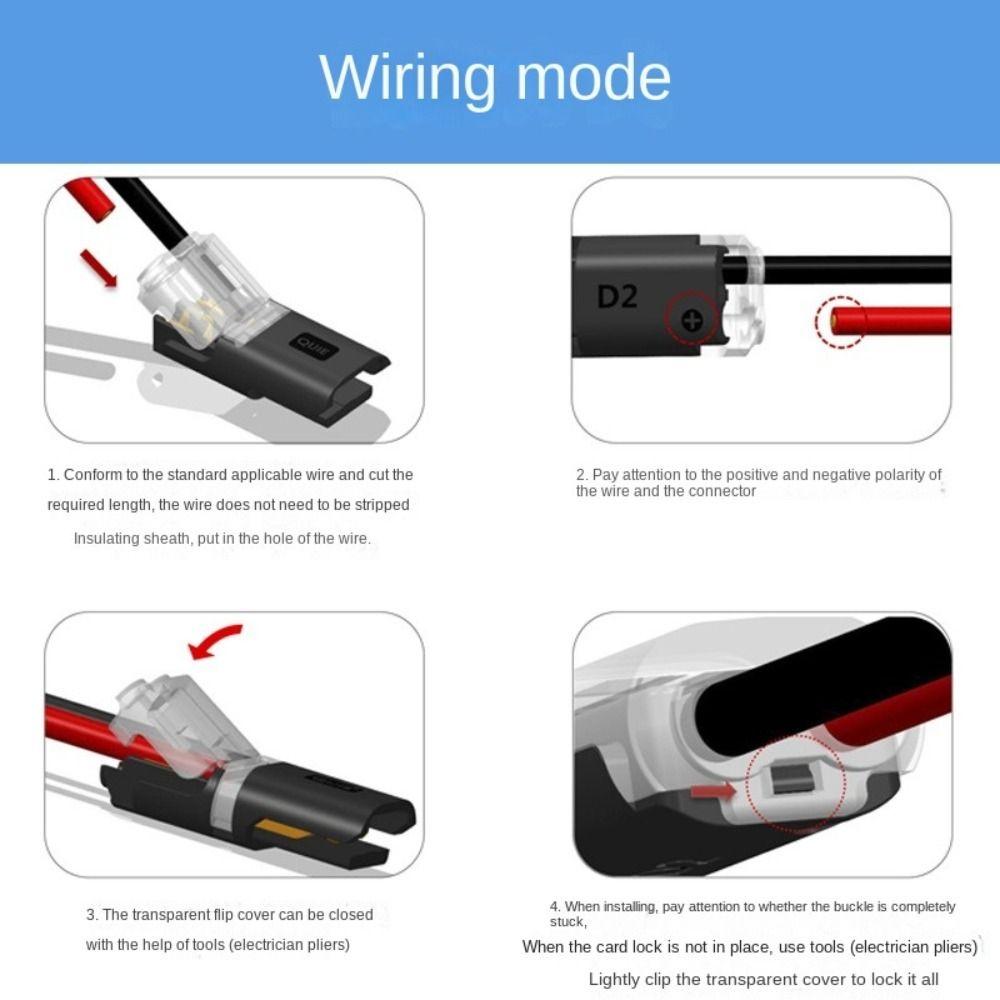 18~22AWG Wire Splitter Connector Pluggable LED Connectors New Crimp Terminals