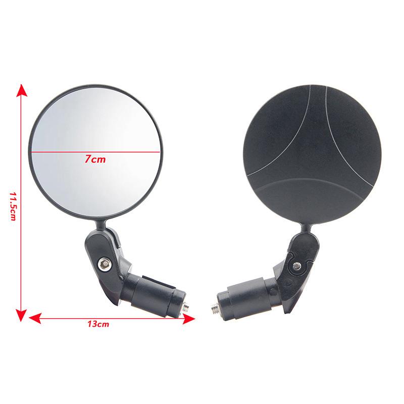 Motorcycle Rearview Handle Bar End Mirrors Moto Accessories Universal Motorbike Bicycle Foldable Handlebar Round Convex Mirror