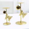 Wrought Iron Candle Holder Butterfly Decorative Candlestick Desktop Ornaments Wedding Candle Stand for Home Bedroom