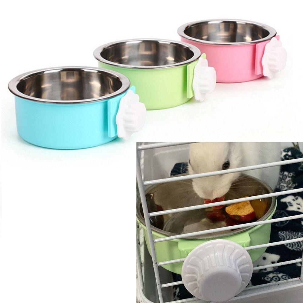 

Hanging Pet Feeding Bowl Round Hanging Food Bowls Adjustable Pet Cage Bowl Puppy