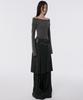 Peulleeoeob Pleats Midi Skirt (Fl-243_Black)