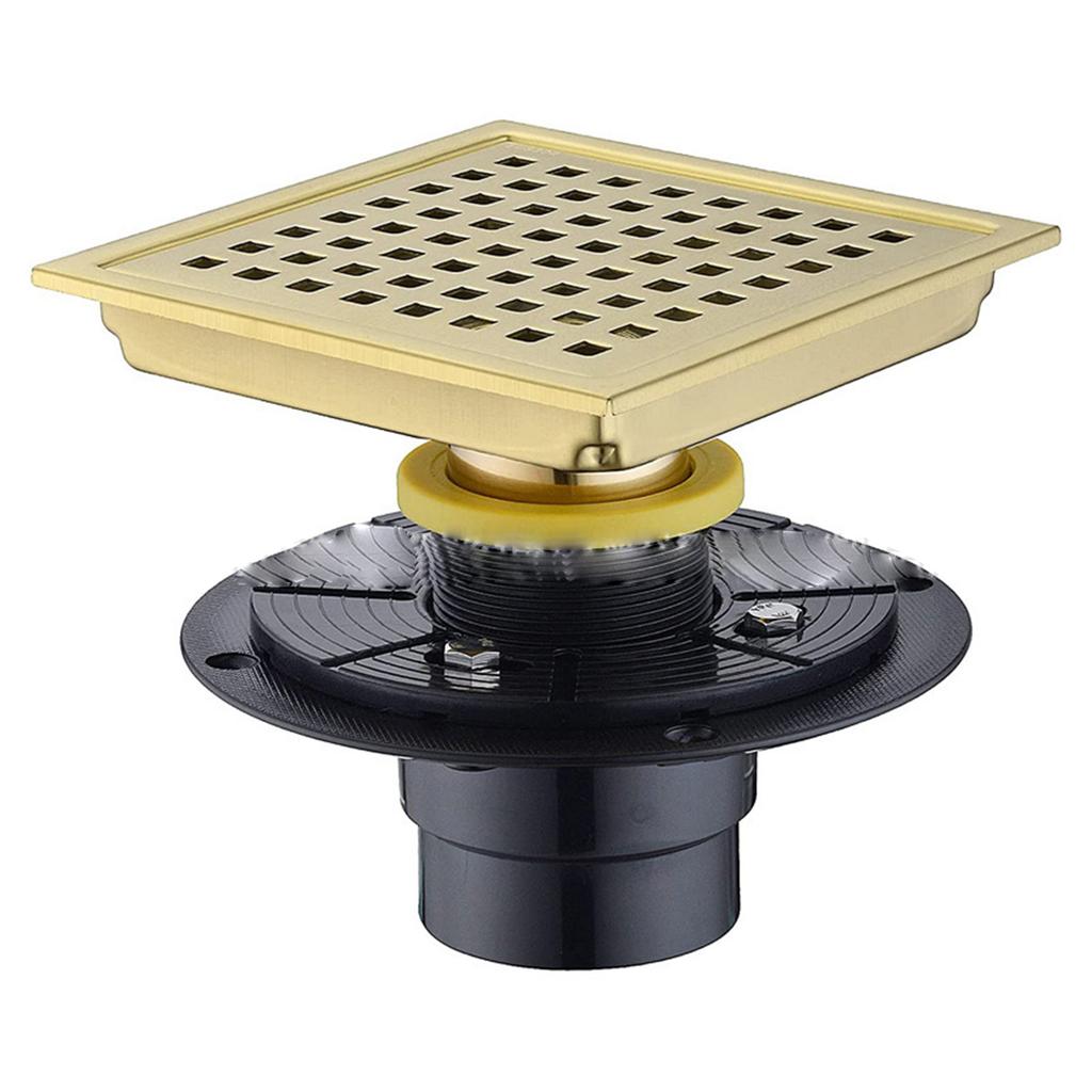 Stainless Steel Floor Drain Replacement Square Shower Floor Drain Flange Stainless Steel Hair Strainer Removable Grid