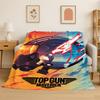 Classic Movie Top Gun Sign Tom Cruise Flannel Blanket Soft Warm Throw Blanket for Bedroom Living Room Bed Travel Picnic Gift