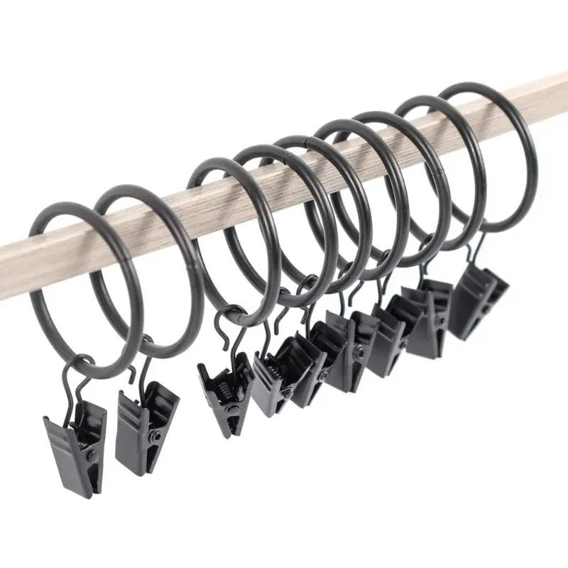 10-30Pcs Curtain Rings Clips for Curtain Hanging Photos Hats Rustproof Vintage Decoration Wire Holder Home DIY Storage Clips