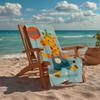 Custom Name Ultra-Soft Beach Towel with Giraffe Theme,Ideal for Pool - Camping, Diving - Perfect Travel Essential, Vibrant Beach Towel.