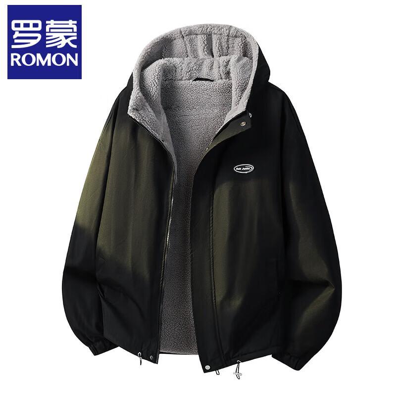 Romon Men s Lamb Fleece Lined Winter Padded Jacket 3XL