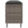 Garden Bench with Cushion Gray 110x30x40.5 Cm Poly Rattan