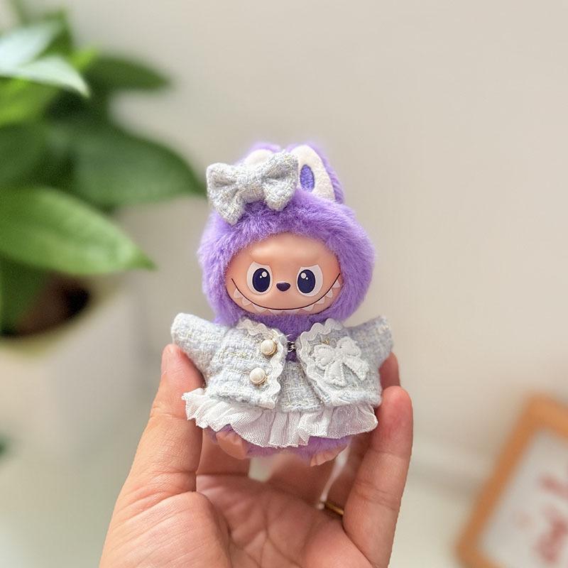 Mini Version 4.0 Vinyl Face Plush Blind Box Doll Clothes Christmas Set Small Nose Gaga Heart Bottom Password