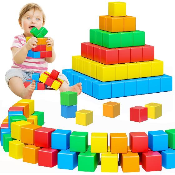 Magnetic Blocks,1.41 inch Large Building Blocks for Kids Ages 3-5 4-8 Sensory Magnetic Cubs for Kids 1-3 Preschool Educational Gifts Toys for