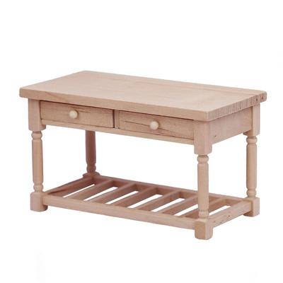 Miniatur-Puppenhaus-Schreibtisch im Maßstab 1/12, Puppenhaus-Möbel mit Schublade, Puppenhaus-Schreibtisch aus Holz für Schlafzimmer, Arbeitszimmer