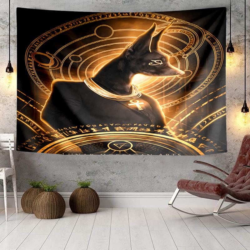 Egyptian Cat Mythology Tapestry Room Decoration Wall Hanging for Living Room Bedroom, Dormitory, Birthday and Christmas Gifts
