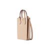Gucci Distressed removable shoulder strap snap placket leather shoulder crossbody handbag super mini women's light beige