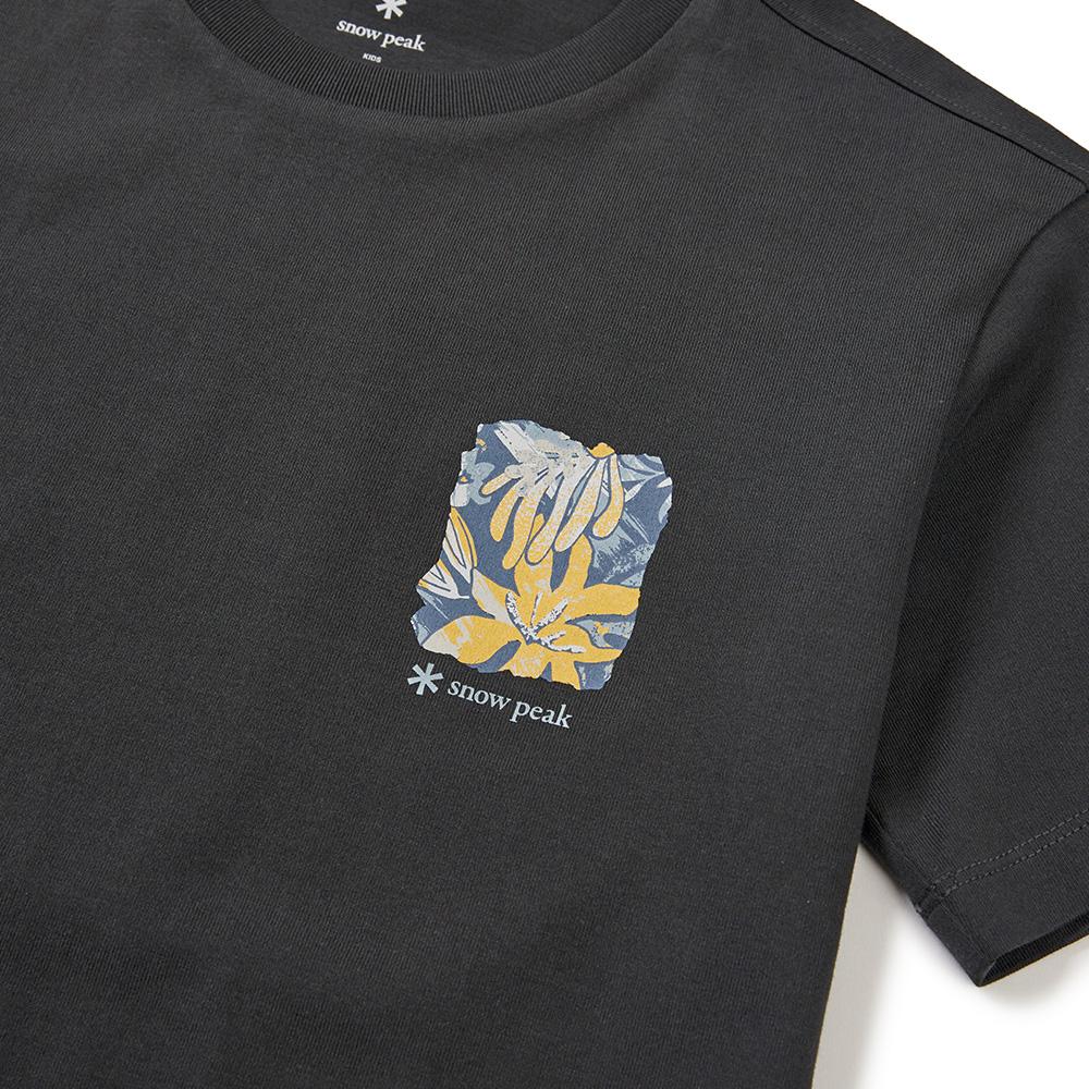 [Snowpeak] Kids Tropical Graphic Short Sleeve T-shirt Dark Charcoal (S24MKFTS91)