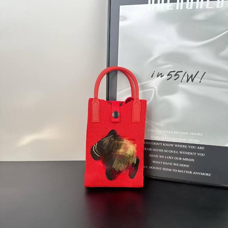 New holiday knitted mobile phone bag New 2 Fa Cai series personalized versatile messenger bag high-end bag