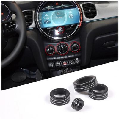 Black Alloy Air Conditioner Switch Knob Cover Trim Ring for BMW MINI COOPER 14+