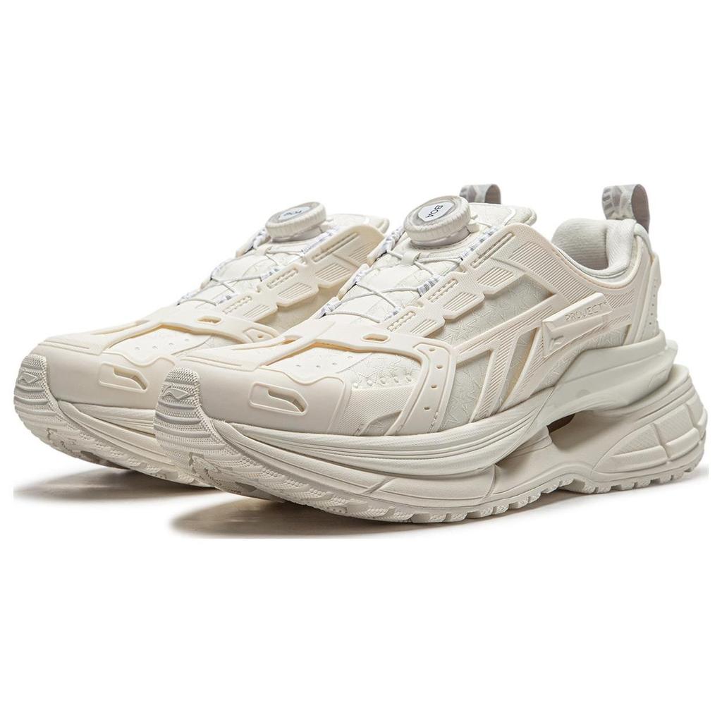 Li Ning Project Starlit Comfortable Versatile Non-Slip Wear-Resistant Low-Top Casual Shoes Women Casual Shoes Off-White AGLT222-7