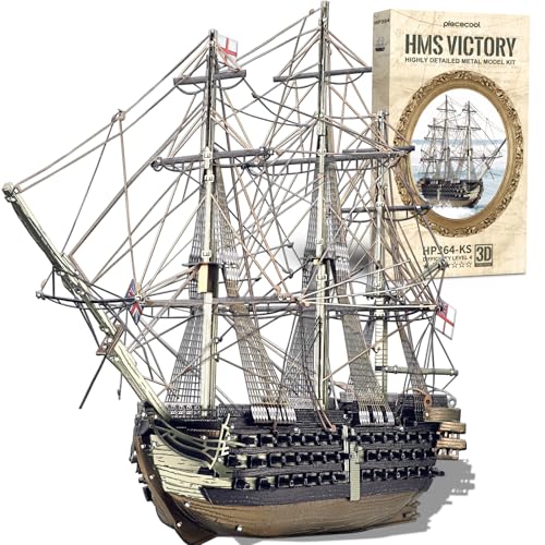 

Piececool 3D Puzzle, Metal, Victory, Royal Navy s 104-Gun First-Class Ship of the Line, 3D Puzzle, Assembly Required, No Glue Required, 4-Star Difficu