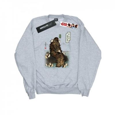 Mens The Last Jedi Japanese Chewbacca Porgs Sweatshirt