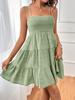 2024 One-Shoulder Solid Color Textured Dress - Versatile Summer Women's Fashion