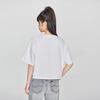 Loose Fit Round Neck Logo Print Short Casual Short Sleeve T-Shirt Women Tops LWT0102823RT00FK14000