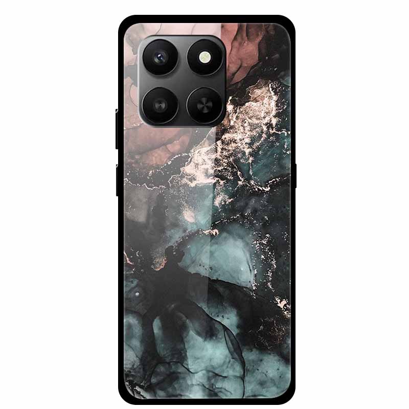 Glass Back Cover For Honor 200 Pro 5G Case Marble Hard Tempered Glass Case For Honor play 10T 400 Smart 5G Case 6.77" Shell Para