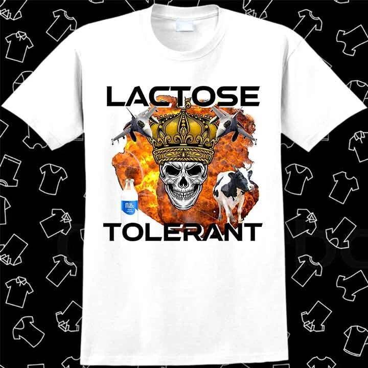 Lactose Tolerant Milk Funny Meme Diet T Shirt 1077 XXXL