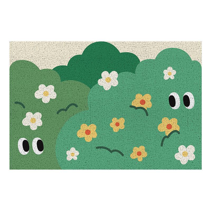 Small Fresh Brush Silk Floor Mat Scraping Mud Dirt Entry Door Door Mat Porch Non-slip Wear-resistant Can Be Cut Foot Mat