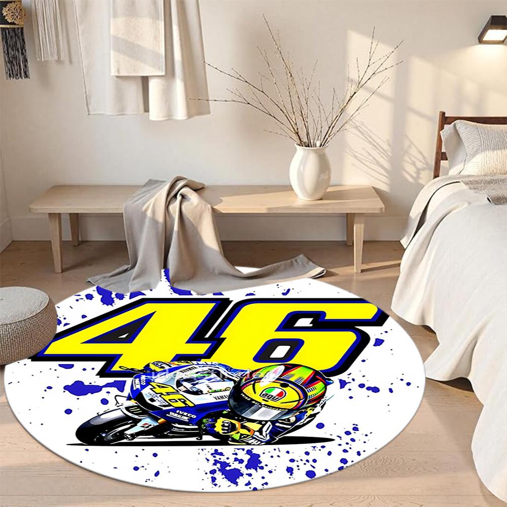 Motorcycle Round Office Rug Perfect for Hallway Living Rooms Dormitory Study Room Antislip Round Carpet Decorate Offices