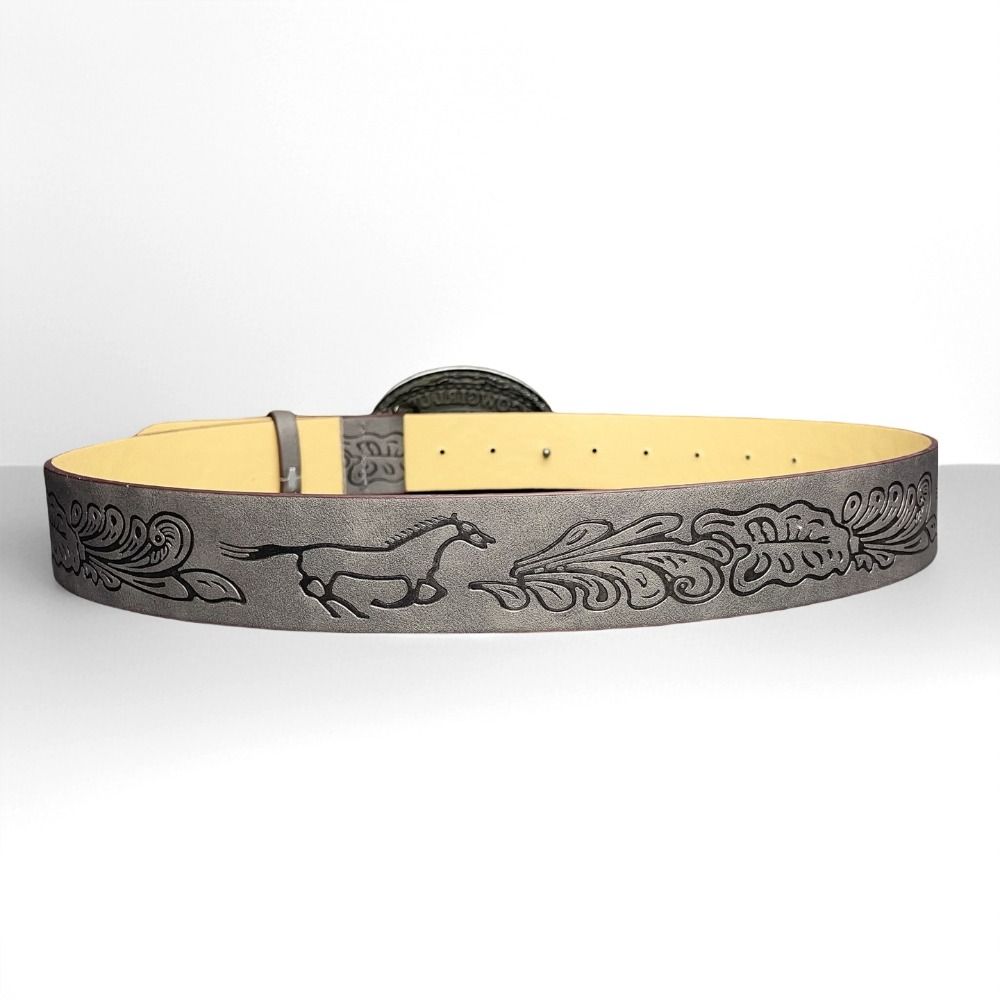 Luxury Design Western Cowgirl Belt COWGIRL UP Heart Horse Buckle Waistband for Women Spice Girls