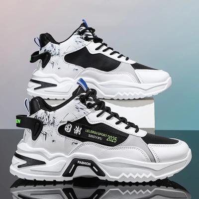 New High-top Sports Shoe Men Trend Joker Small White Shoes Increase Leisure Running Tennis Zapatillas Autumn Men Shoes Sneakes