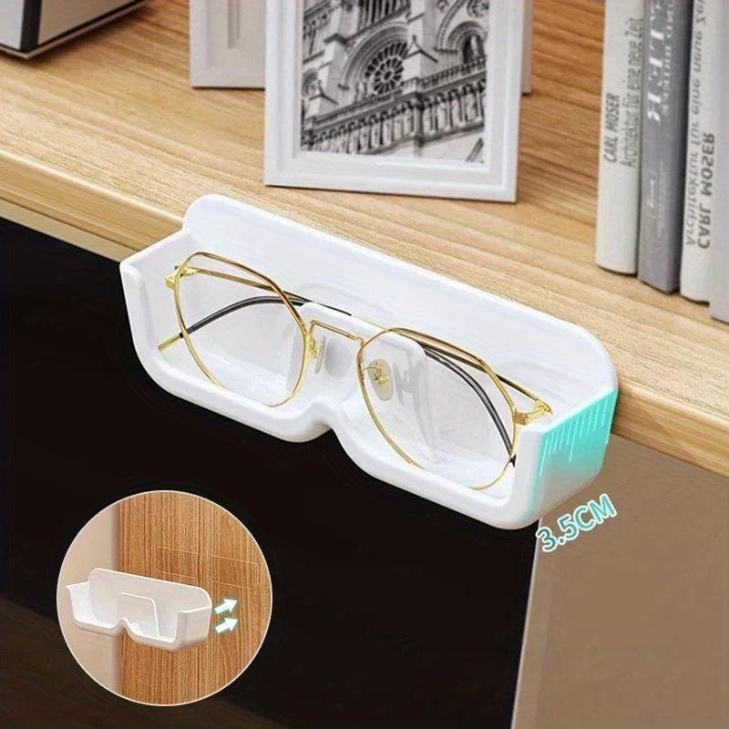 5pc Durable Self-adhesive Wall Mounted Glasses Storage Plastic Hangable Sunglass Show Stand Shelf for Home Storage Dispay Rack