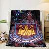 West Fußball Club Decke Flanelldecke für Bett, Sofa, Camping, Wandern, Picknick Zubehör, Geschenk für Familie Fan Geschenke