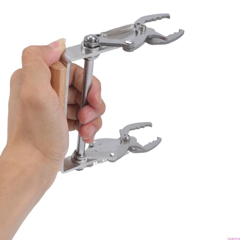 Beekeeping Frame Gripper aus Edelstahl mit glattem Holzgriff für sichere Wabenrahmenhandhabung