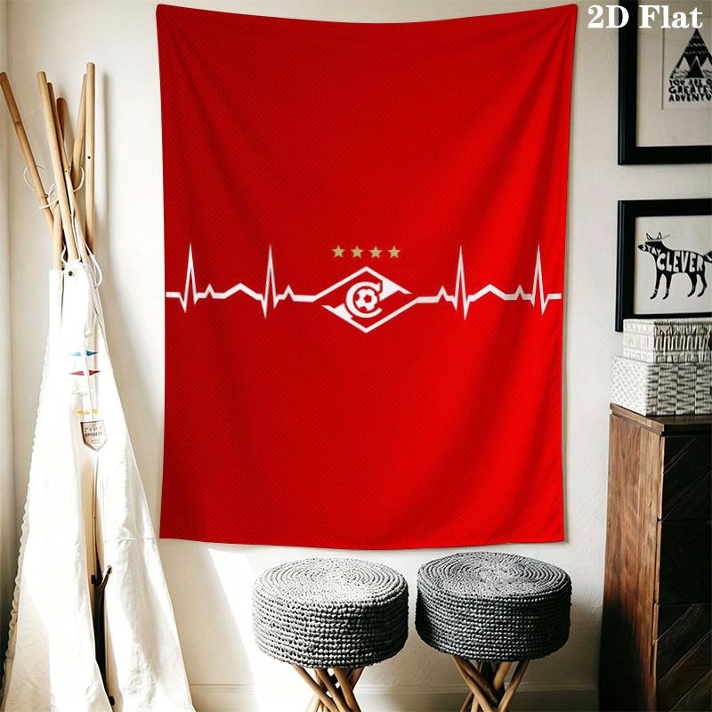 Spartak Moscow Power Wall Hanging Printed Fabric Blanket Decorative Tapestries for Bedroom Living Room Home Decor