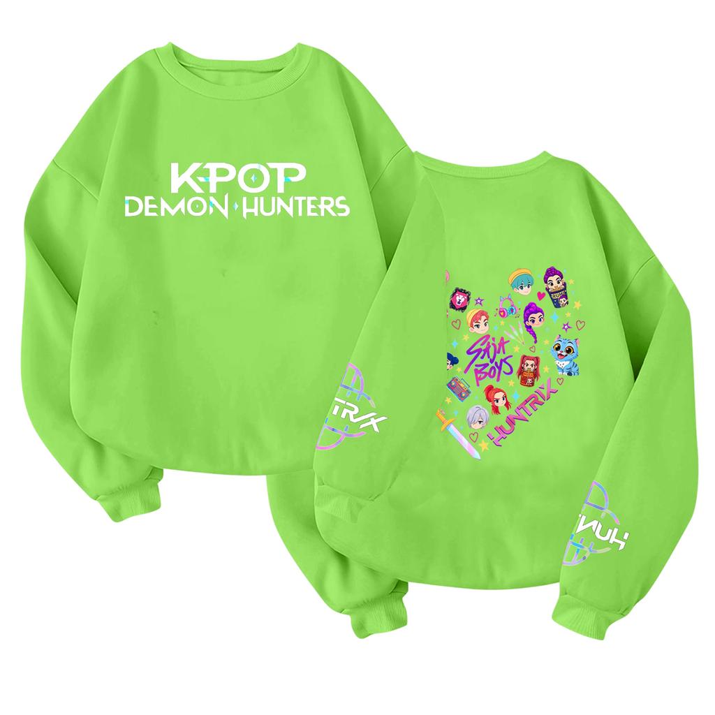 Children's Fashionable Lightweight Long-sleeved Round Neck Pullover With Pockets Printed Pullover