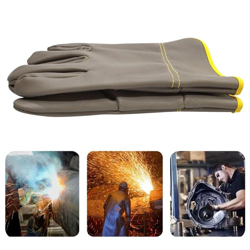 Gants de soudure en cuir de vache Court Gants de sécurité Nouveau Gant de mécanicien
