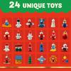 JOYFY Christmas 24 Days Countdown Advent Calendar with Christmas Tree Snowman Santa Decorations for Boys Girls Party Favors