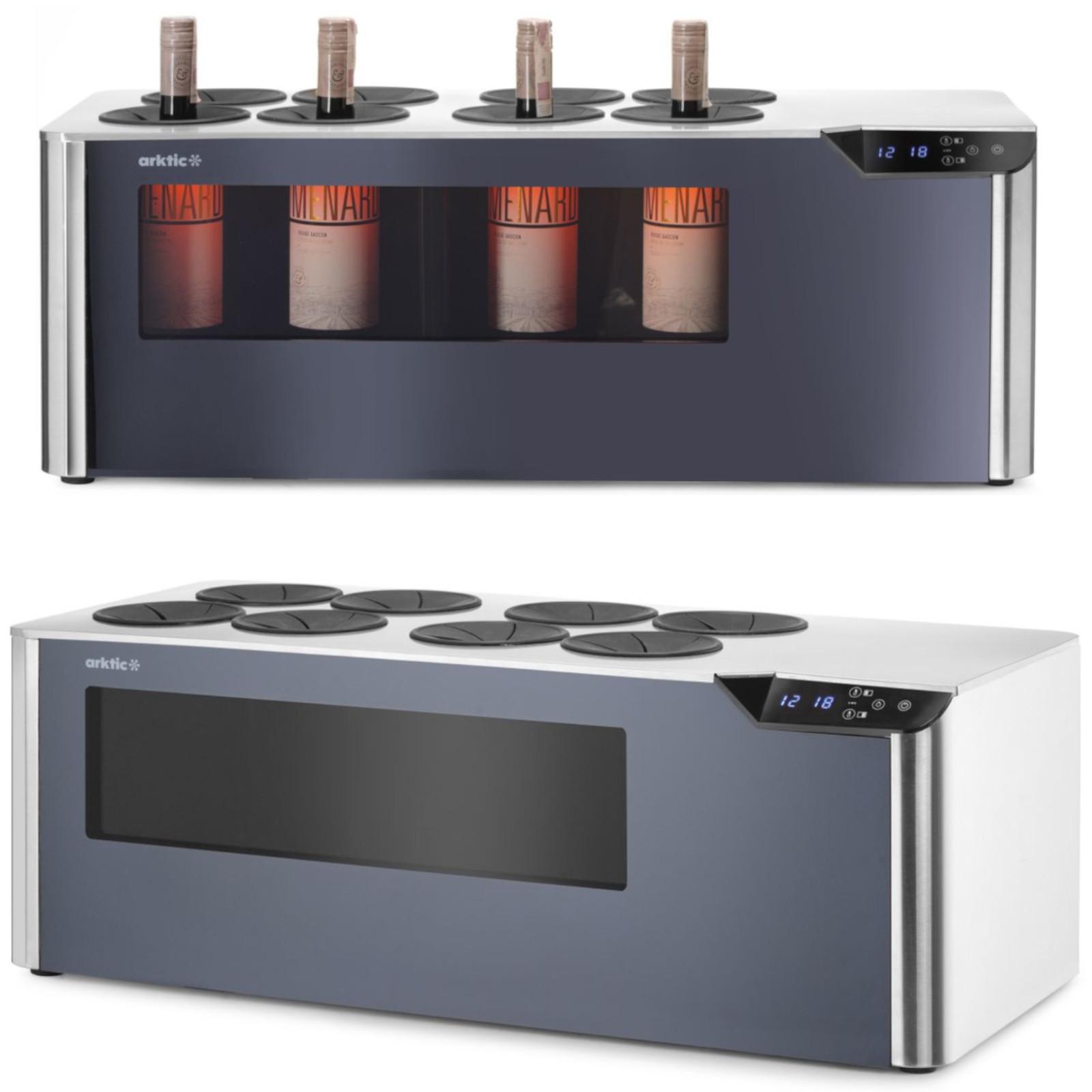 Zwei-Zonen-Weinkühler, für 8 Flaschen einstellbar, LED, 60 W