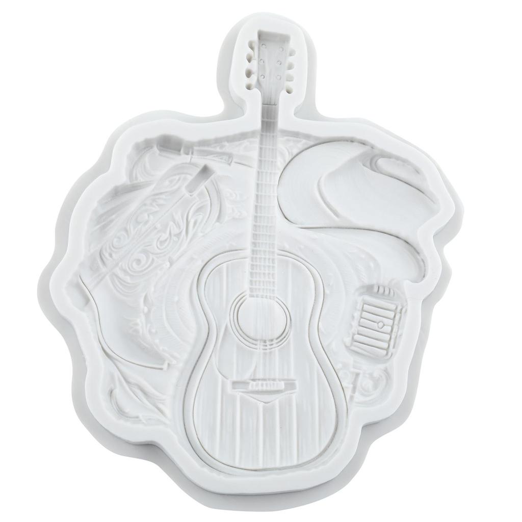 Silikonové formy na noty, Kytara, Květina, Cello, Fondánová forma, Nástroje na zdobení dortů, Topper na cupcake, Cukroví, Pryskyřice, Hlina, Čokoládová forma na gum pastu