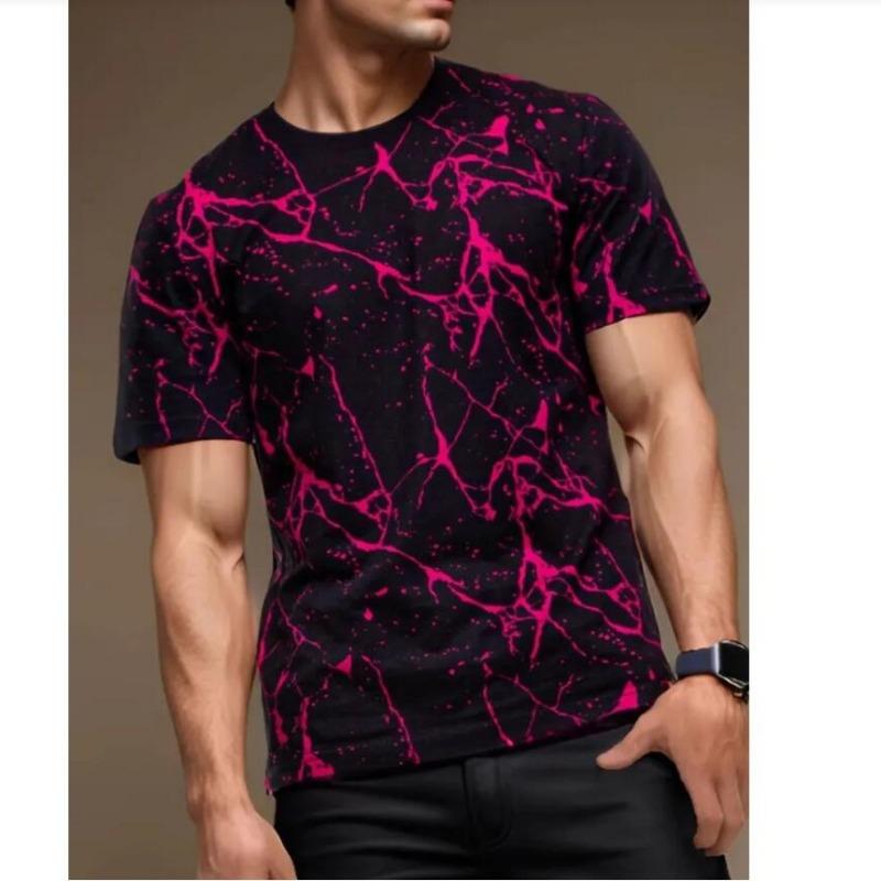 

Мужская летняя модная повседневная свободная футболка большого размера с принтом, спортивная, с круглым вырезом, с коротким рукавом, 3D-топ 6XL