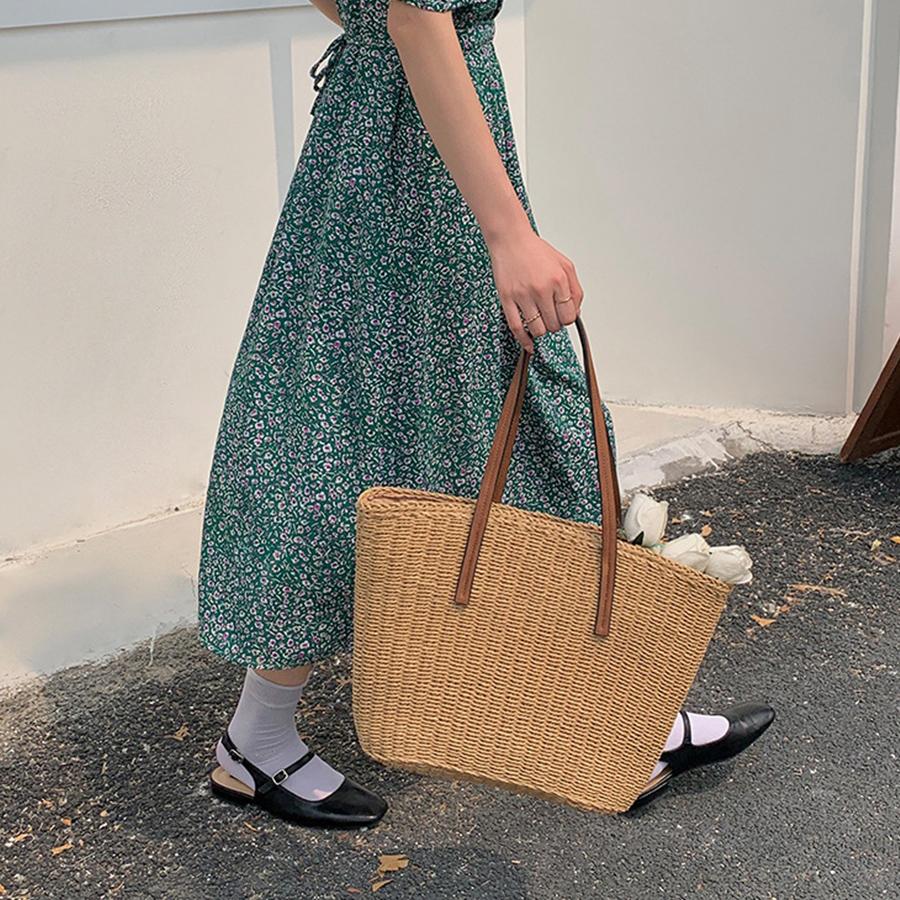 Sacs cabas tressés en paille pour femmes Sac à bandoulière en raphia Panier de courses d'été en rotin Sac de plage Sacs à main au crochet de luxe Cabas