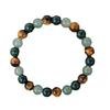 Festive Gifts Tiger Eye Sodalite Malachite and Aquamarine Beaded Bracelet Multicolor Fashion Jewelry for Daily Wear Simple Versatile Accessory